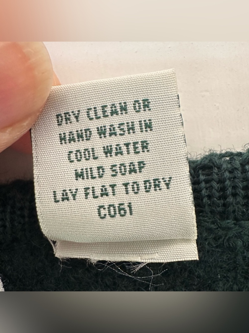 VTG Carroll Reed Boiled Wool Cardigan Sweater Jacket Sz 14 Forest Green - Picture 8 of 8